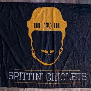 Spittin' Chiclets Black and Gold Tapestry